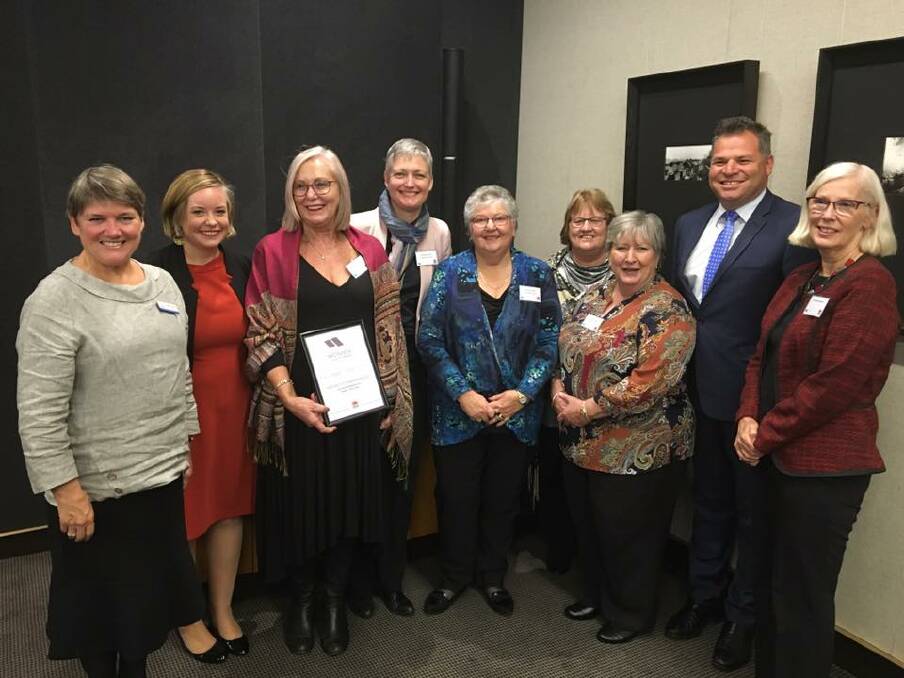 Councillors Marlene Nash (fourth from right), Jenny Weaver (third from right) and Director Heather Nicholls (far right) were nominated. 