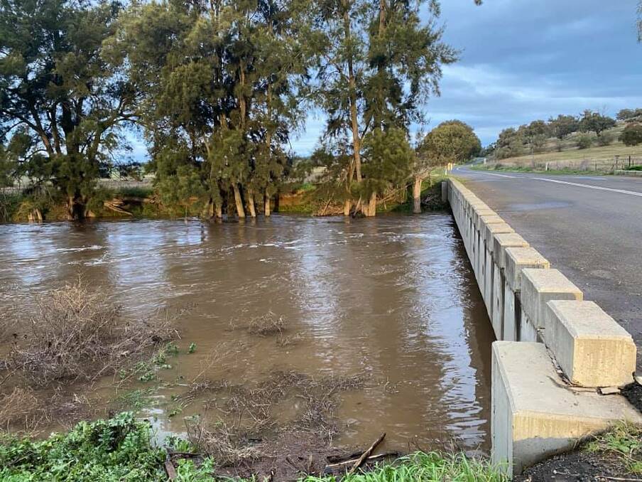 The Belubula River pictured earlier this year. Photo: NSW SES Canowindra Unit 