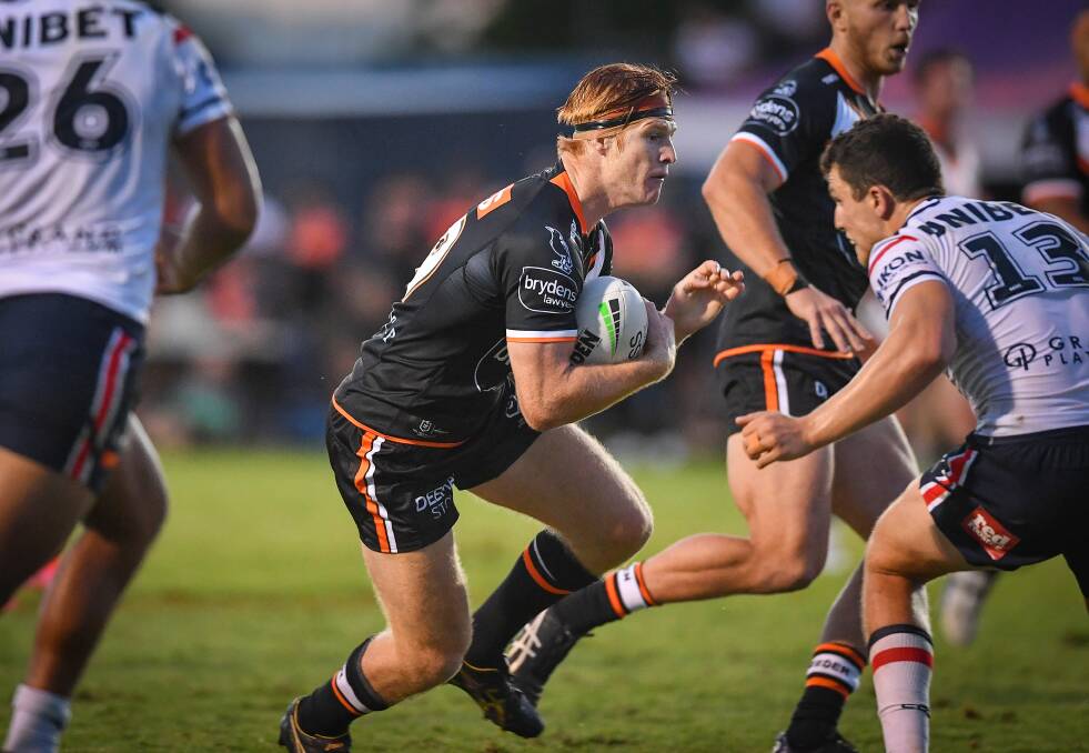 Regan Hughes in action for the Wests Tigers. Photo: Wests Tigers