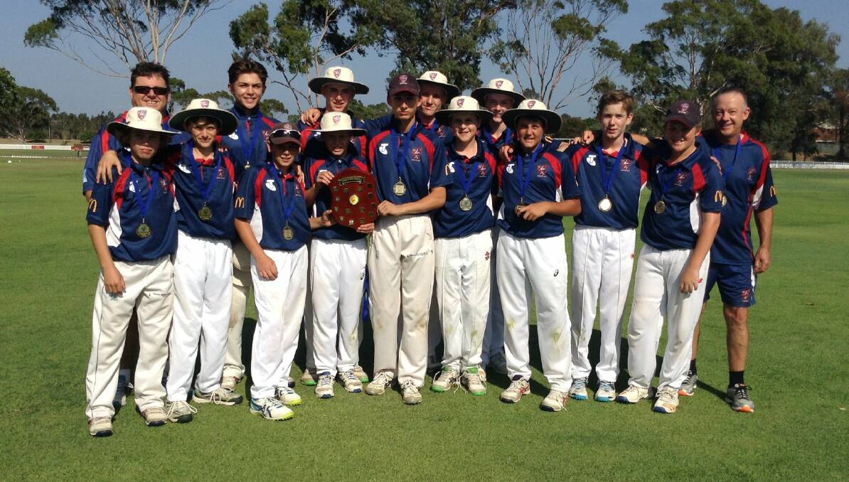 CHAMPIONS: After winning Western Zone's first Kookaburra Cup crown, the current under 14s side is now the state champion. Photo: COUNTRY CRICKET NSW