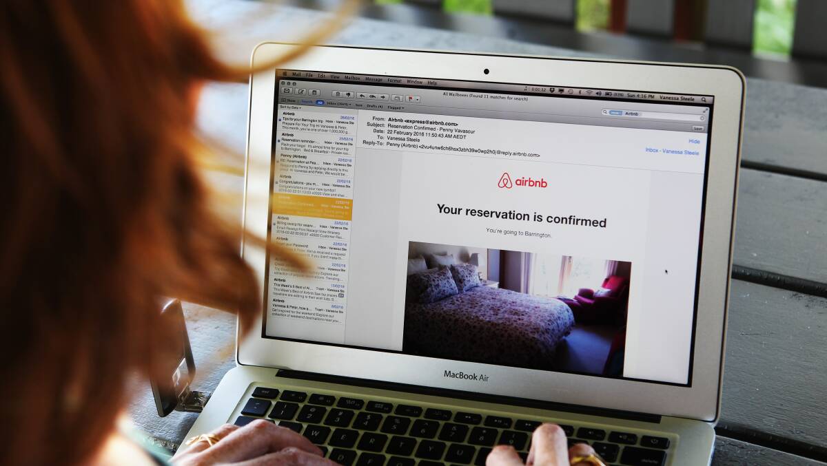 With the emergence of sites like Airbnb, it's now as easy to book an apartment online as it is a hotel room. Picture: Peter Braig