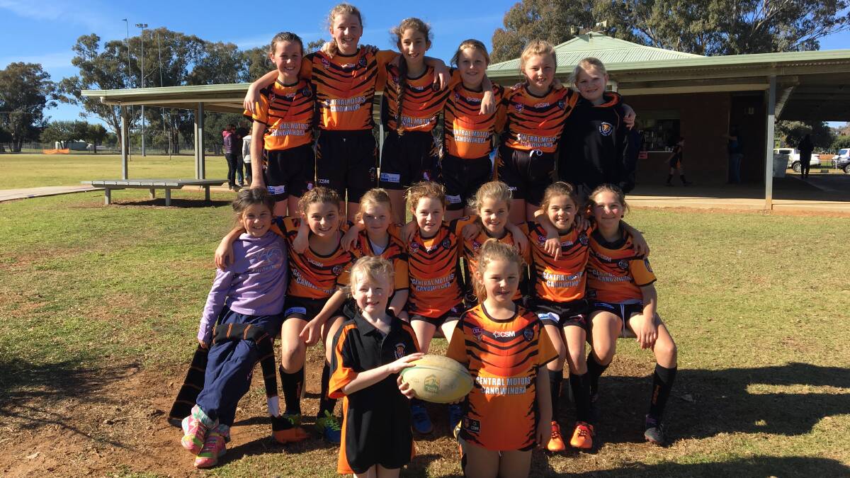 The Canowindra Junior Rugby League Club's league tag side pictured at Tom Clyburn Oval earlier this season.