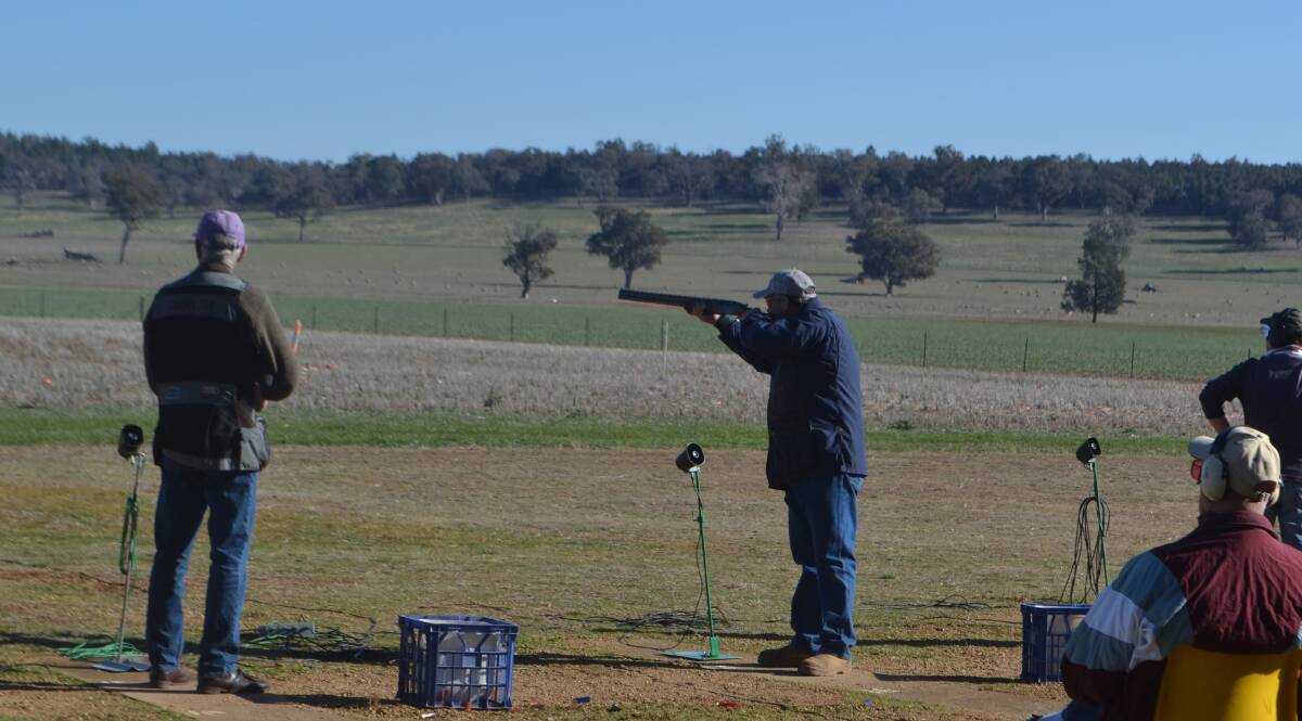 Wayne Sharpe, Orange Clay Target Club president, pictured at the July shoot on Sunday afternoon.