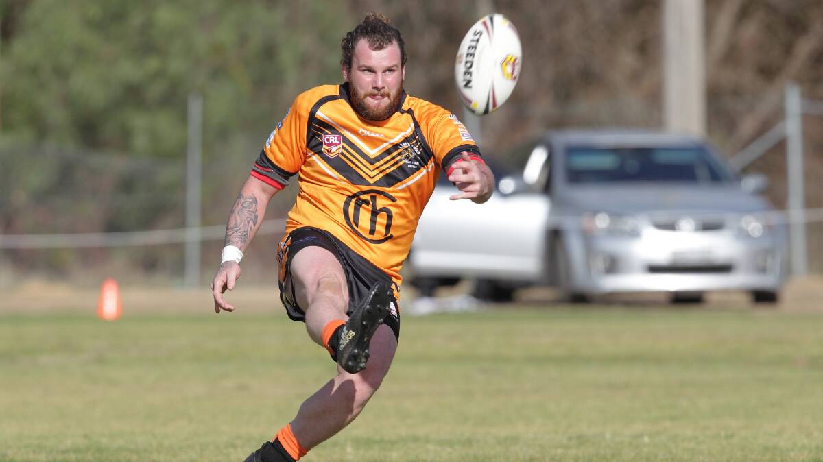 Jayden Brown in action for the Tigers  in their win over Burrangong Bears on Sunday. Photo by RS Williams