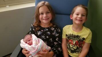Jack Richard McEvilly with his siblings Indy, 6, and Louis, 5.