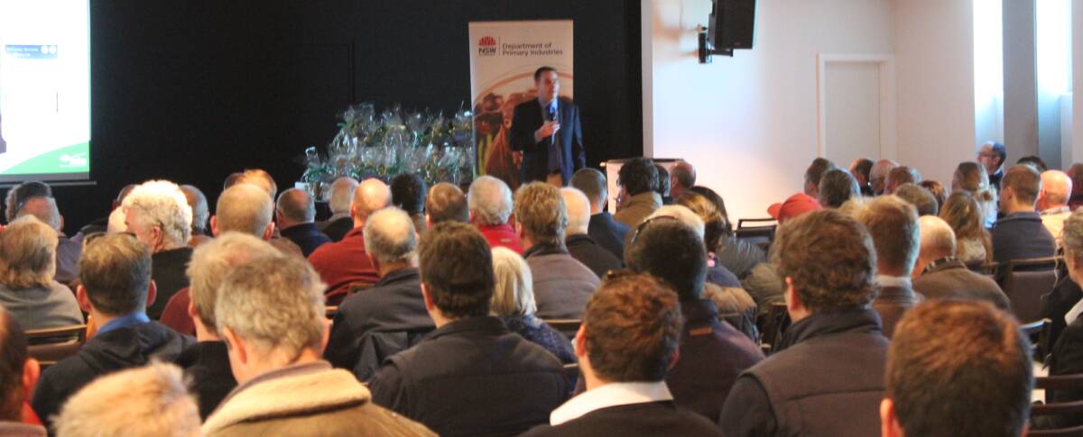 Graziers hearing from Richard Norton, Managing Director, MLA at the 30th Grassland Society of NSW conference.