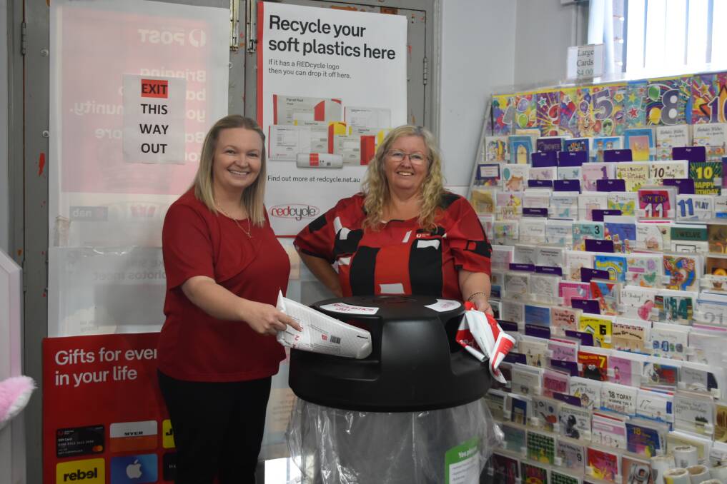 Canowindra Post Office's Ingrid Dicton and Karen Cummings are ready for the community to recycle their soft plastics in store.