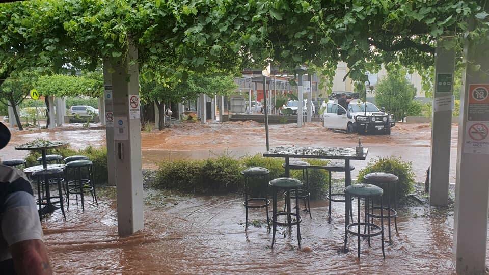Heavy storms led to flash flooding across Parkes and the surrounding region over the weekend. Image: Jas McGuire.