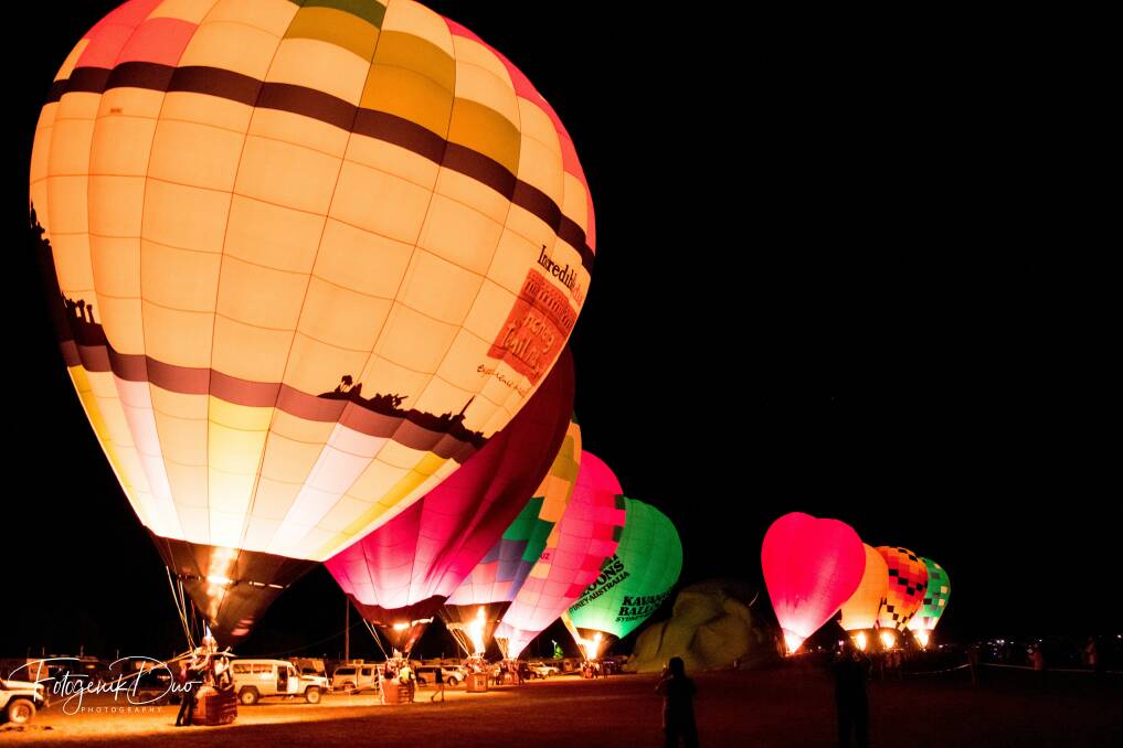 Burning Bright: The Balloon Glow is always a crowd favourite and offers an amazing spectacle for the crowd. Photo: Fotogenik Duo Photography.