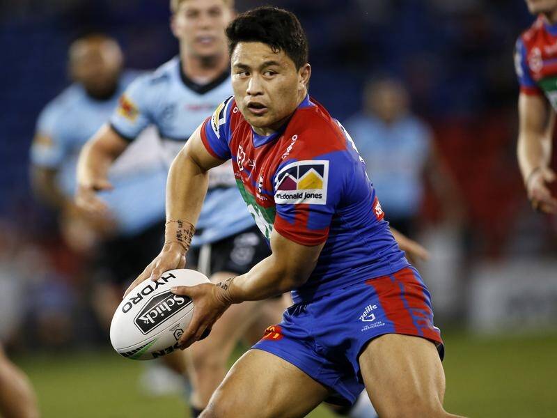 Mason Lino comes into the halves for Newcastle against the Dragons following an injury to Tex Hoy.