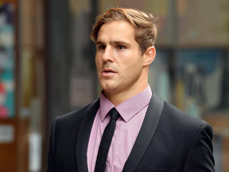 A man at the home where NRL player Jack de Belin is accused of rape has admitted lying to police.