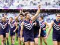 Fremantle are in the mix for an AFL top-four berth ahead of their western derby against West Coast. (Richard Wainwright/AAP PHOTOS)