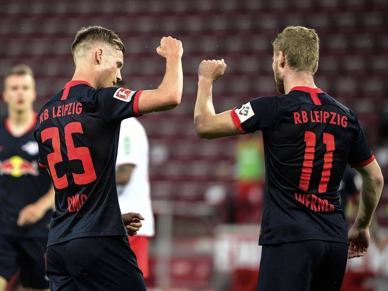 Dani Olmo (l) and Timo Werner (r) were both on target as Leipzig fought back to overcome Cologne.