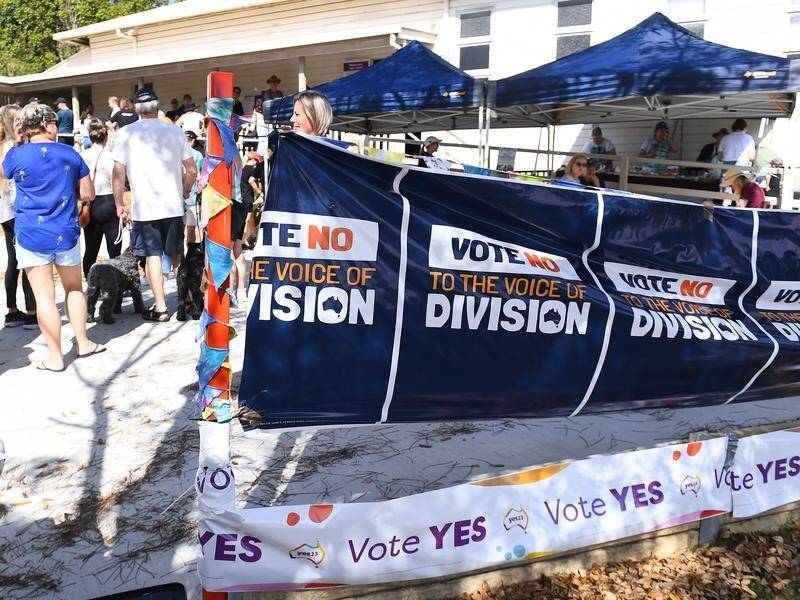 The counting of votes is continuing following the Indigenous voice referendum. (Jono Searle/AAP PHOTOS)