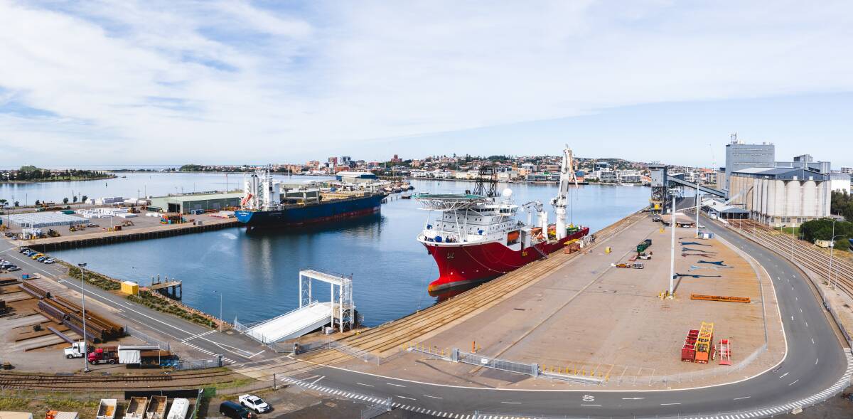 The Port of Newcastle where the containers were brought in during the salvage operation. 