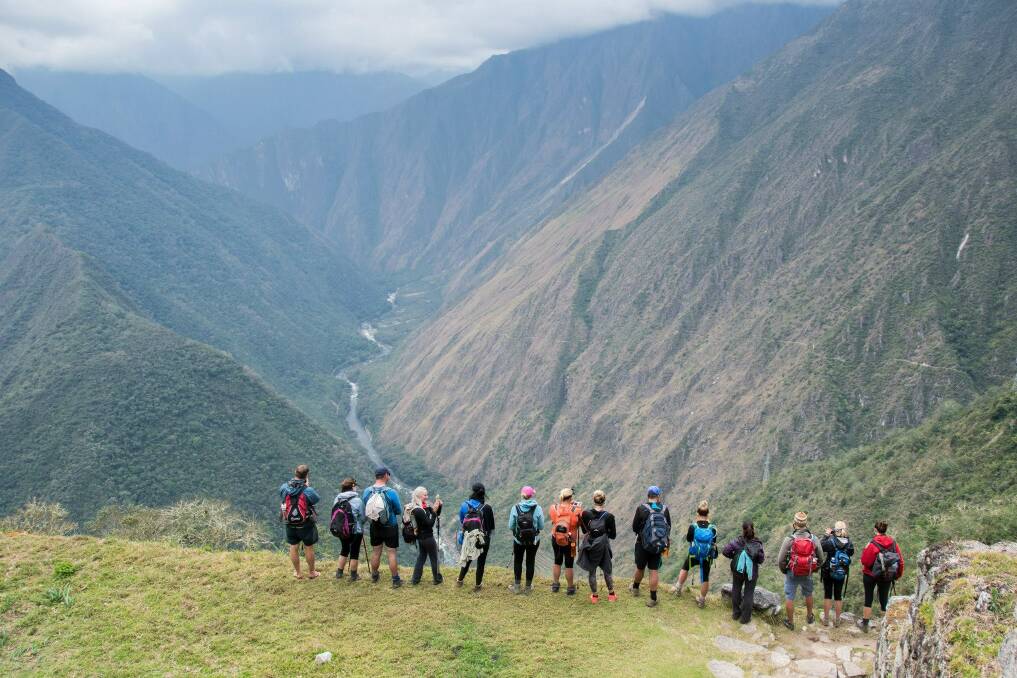 GREAT VIEW: Steve Ellery was among a group who climbed Machu Picchu in 2014. Photo: SUPPLIED