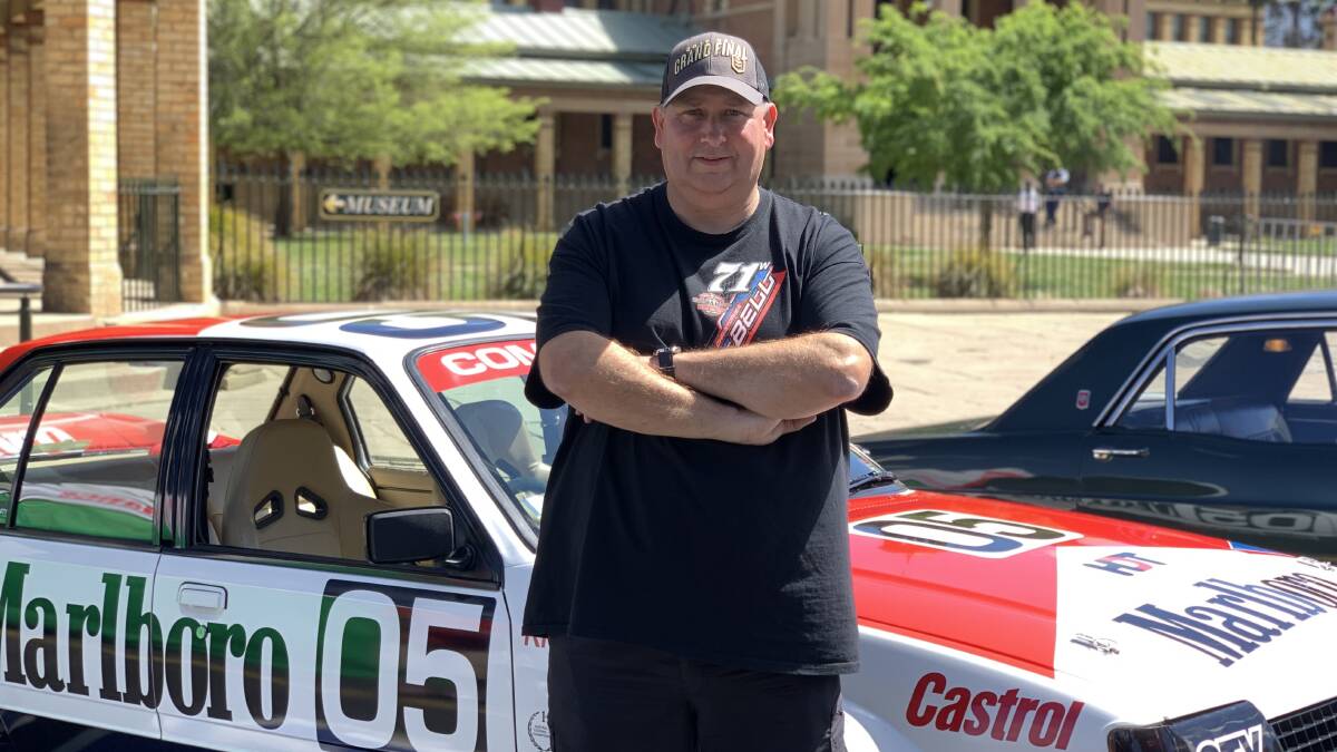 Chris Clark travelled all the way from Preston in Lancashire, England to attend the Bathurst 1000. Photo: NADINE MORTON 100919nmfan
