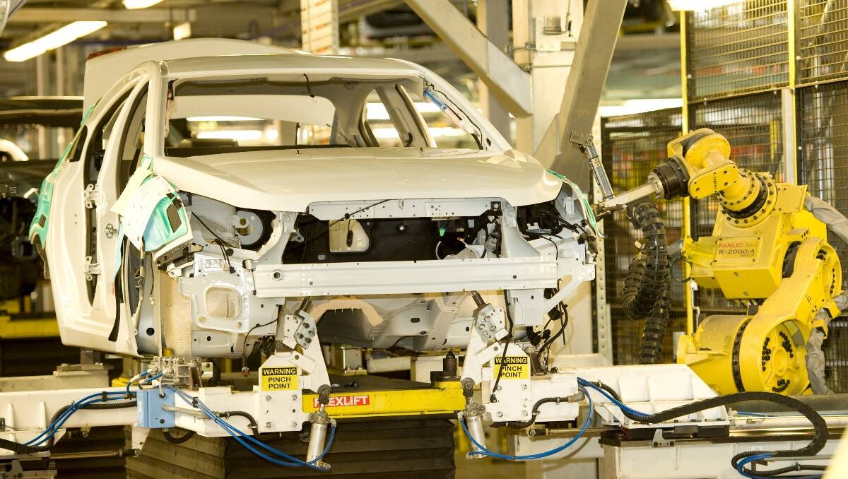 The Holden Cruze during manufacture at Holden Adelaide plant.